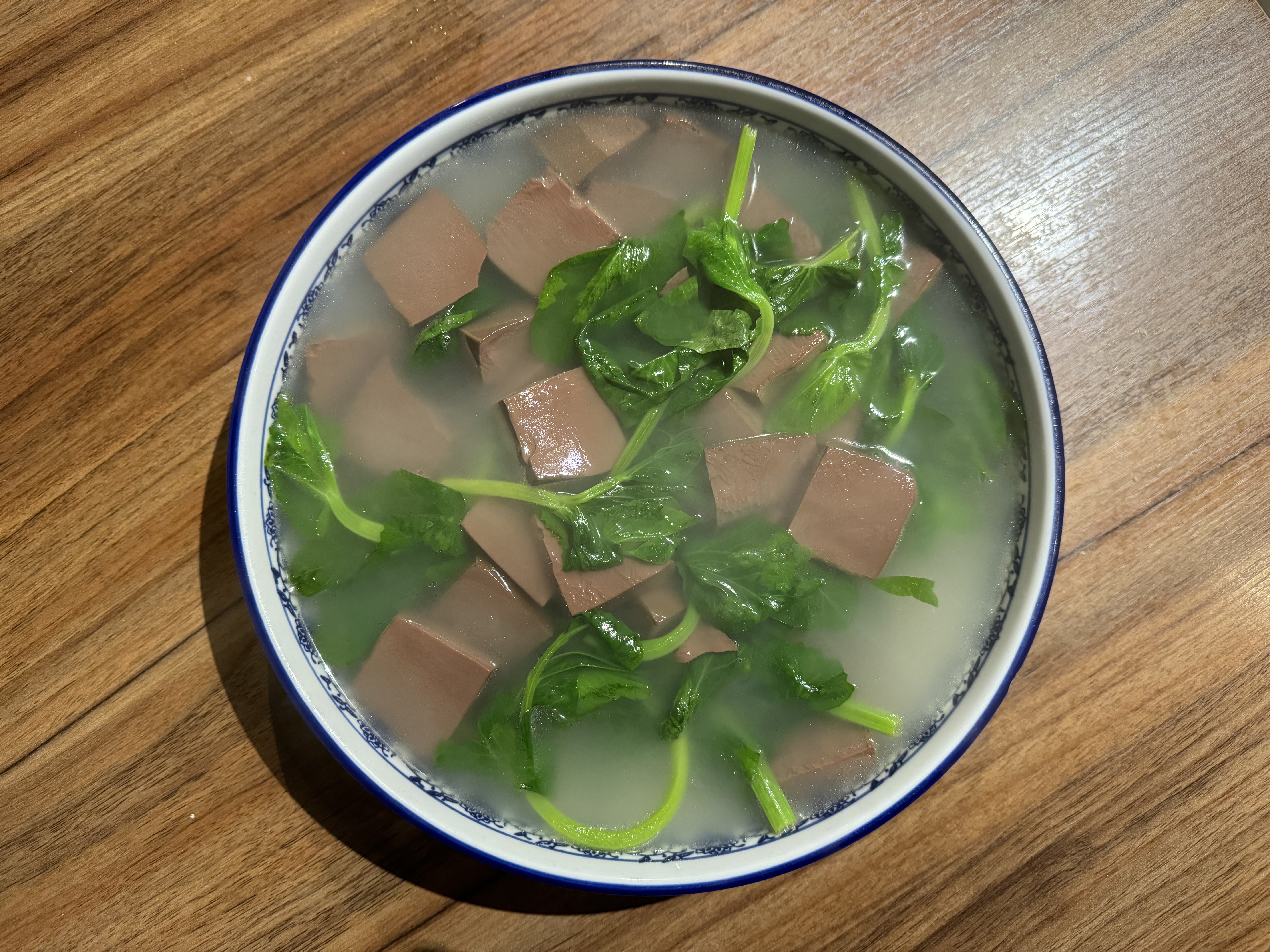 豆苗鸭血汤
