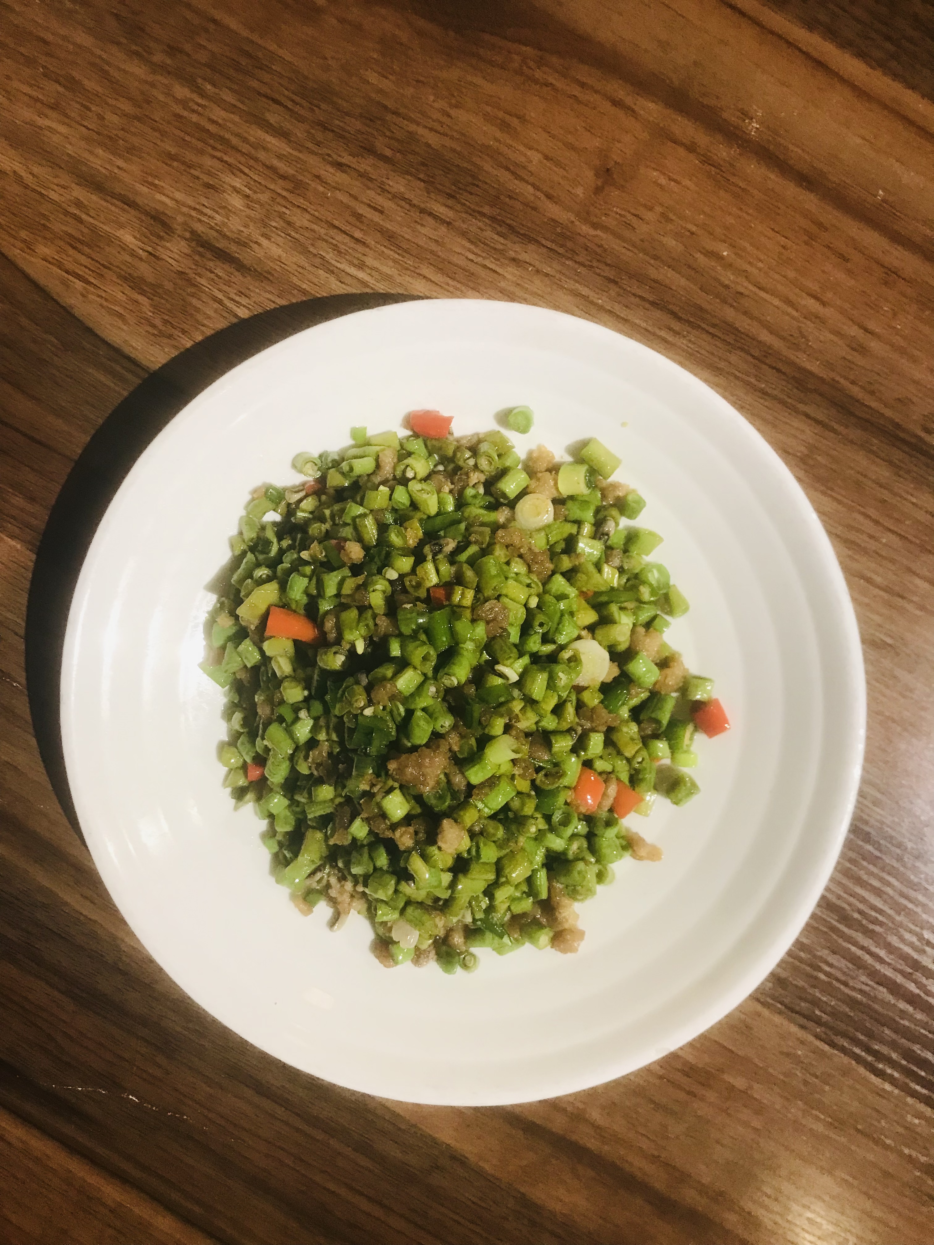酸豆角炒肉末